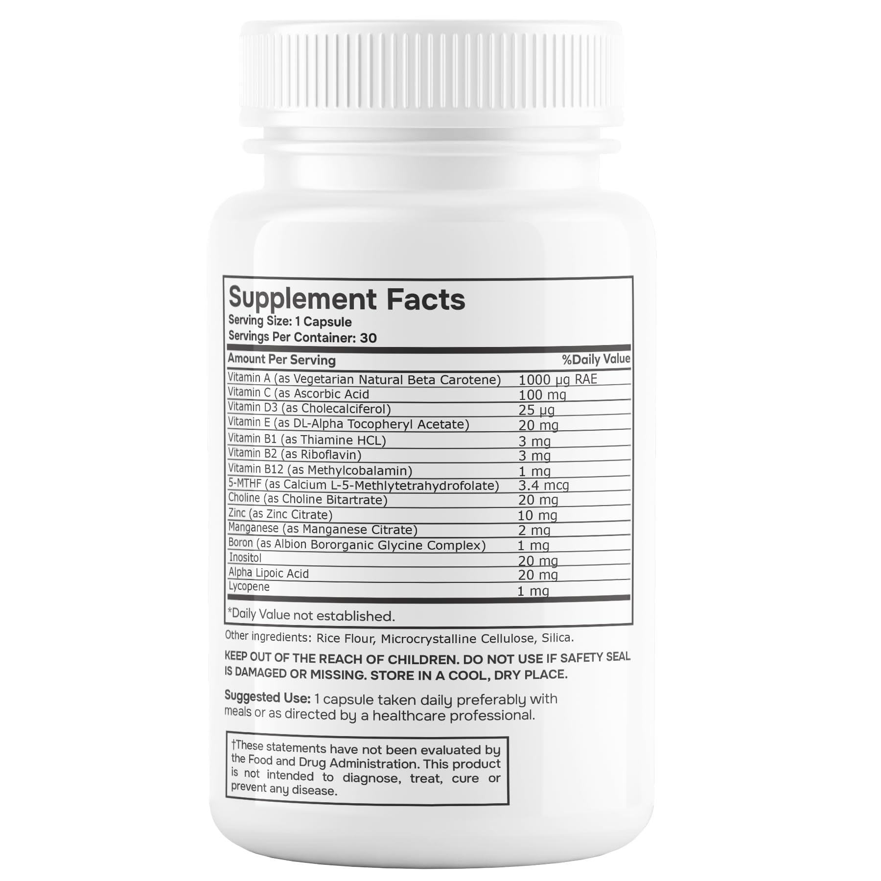 Envitamin Methylated Multivitamin LMethylfolate

