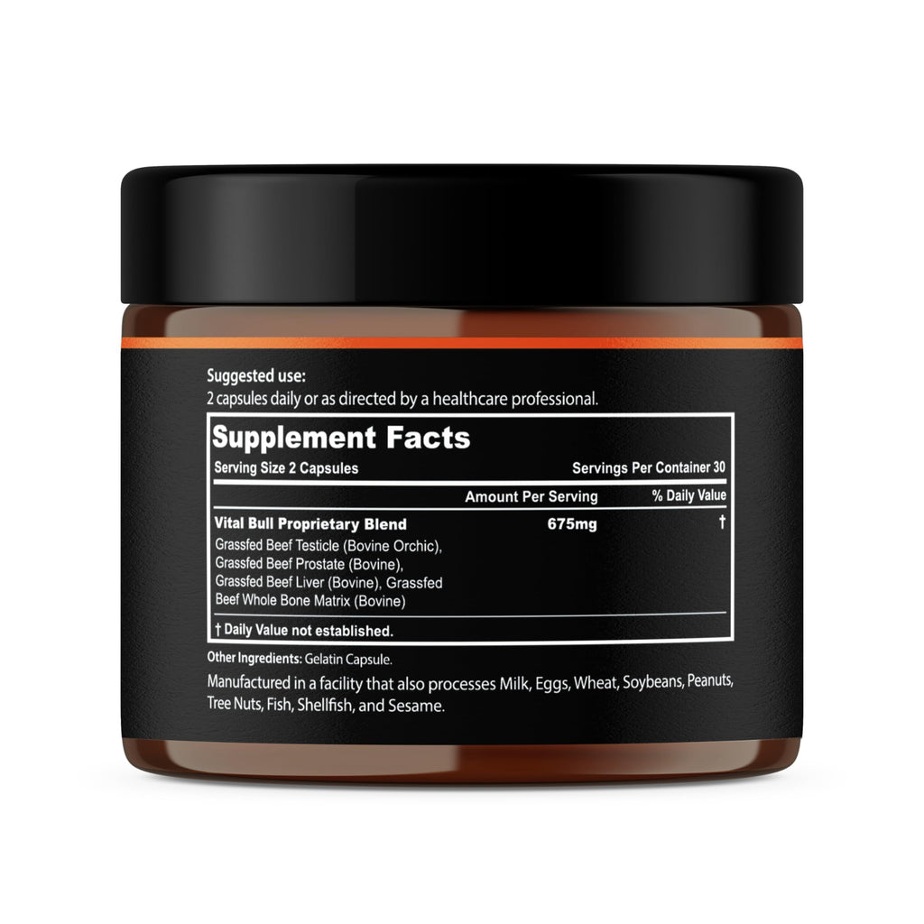 Vital Bull Beef Organ Supplement for Men | Freeze-Dried

