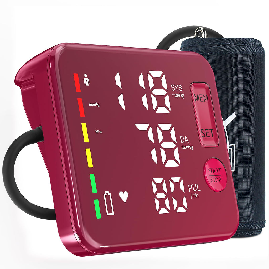 GUAEVER Blood Pressure Monitor - Rechargeable Upper Arm with Large Screen