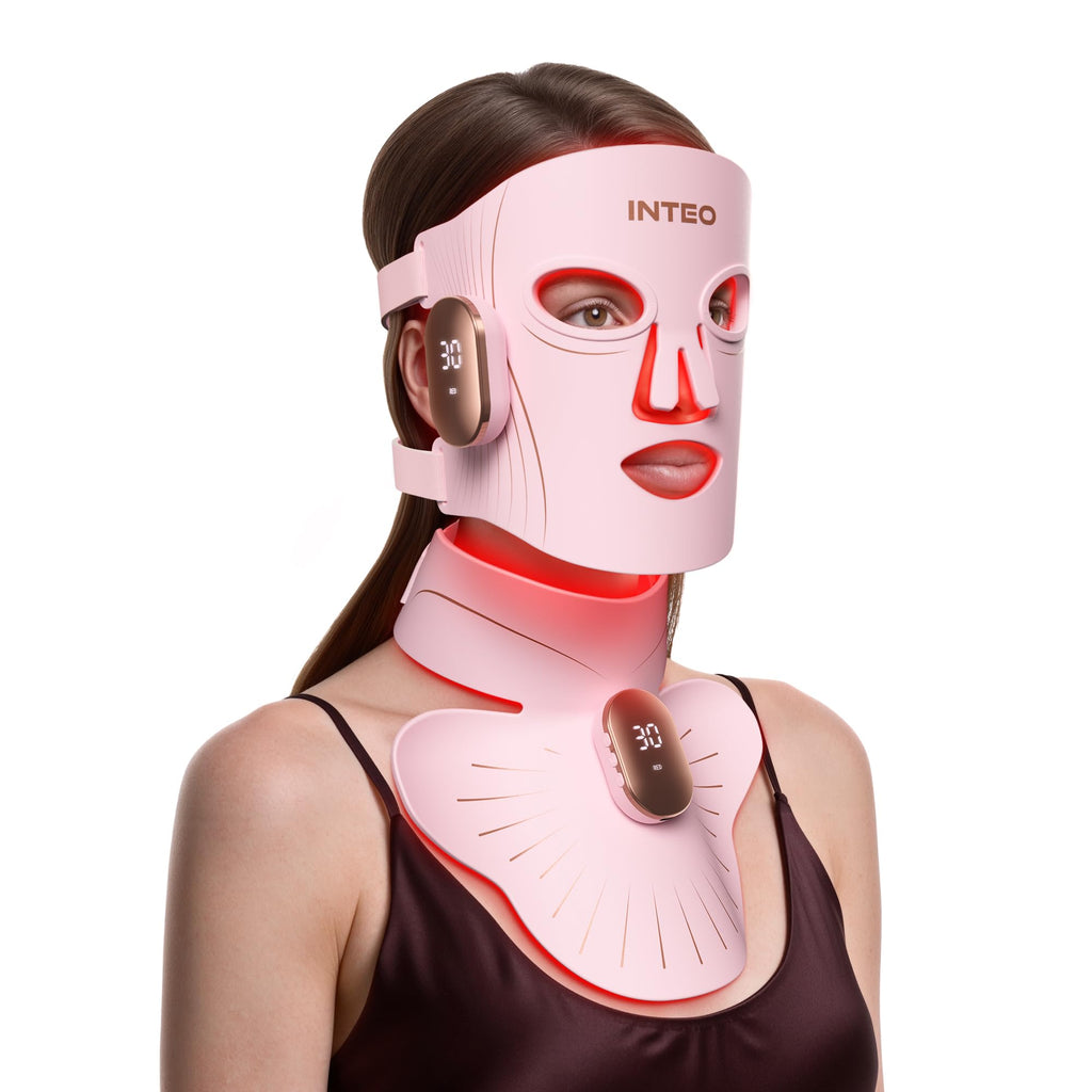 INTEO Red Light Therapy Mask for Face & Neck - 680 LEDs

