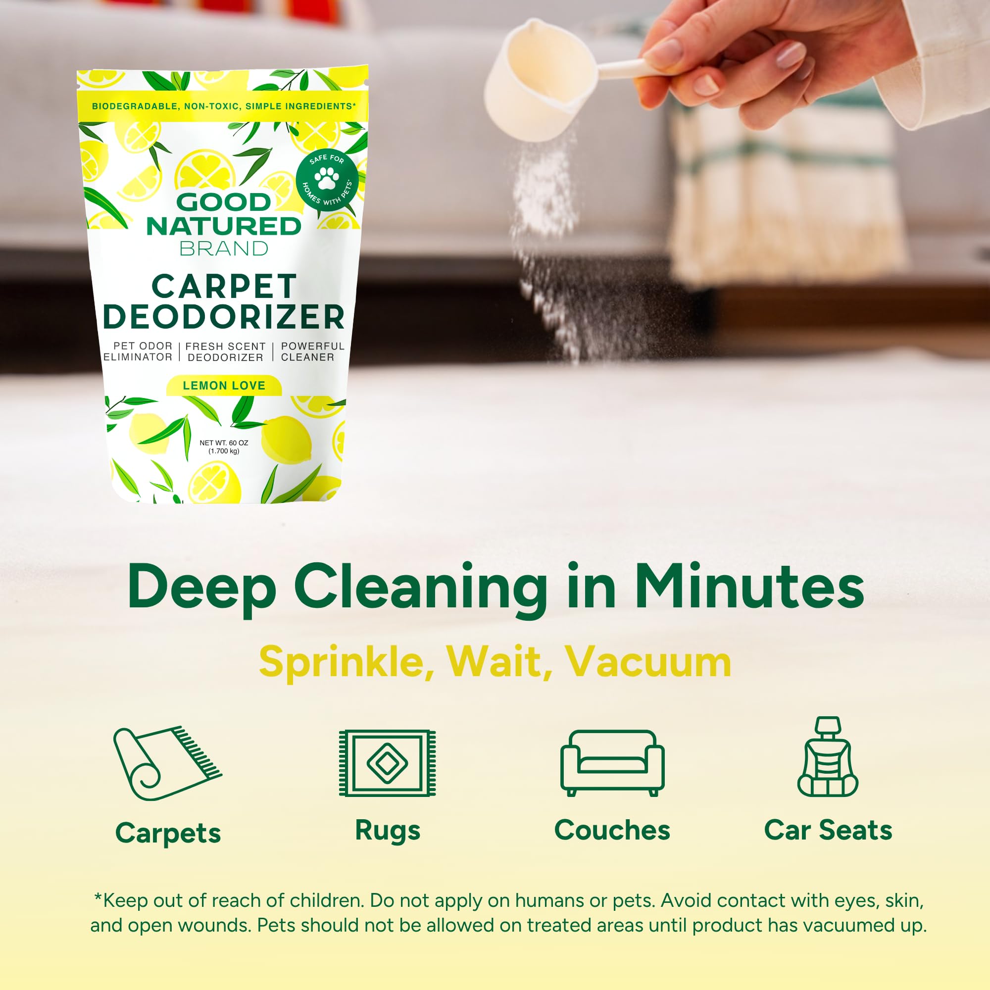 Carpet Deodorizer by Good Natured Brand – Freshener Powder

