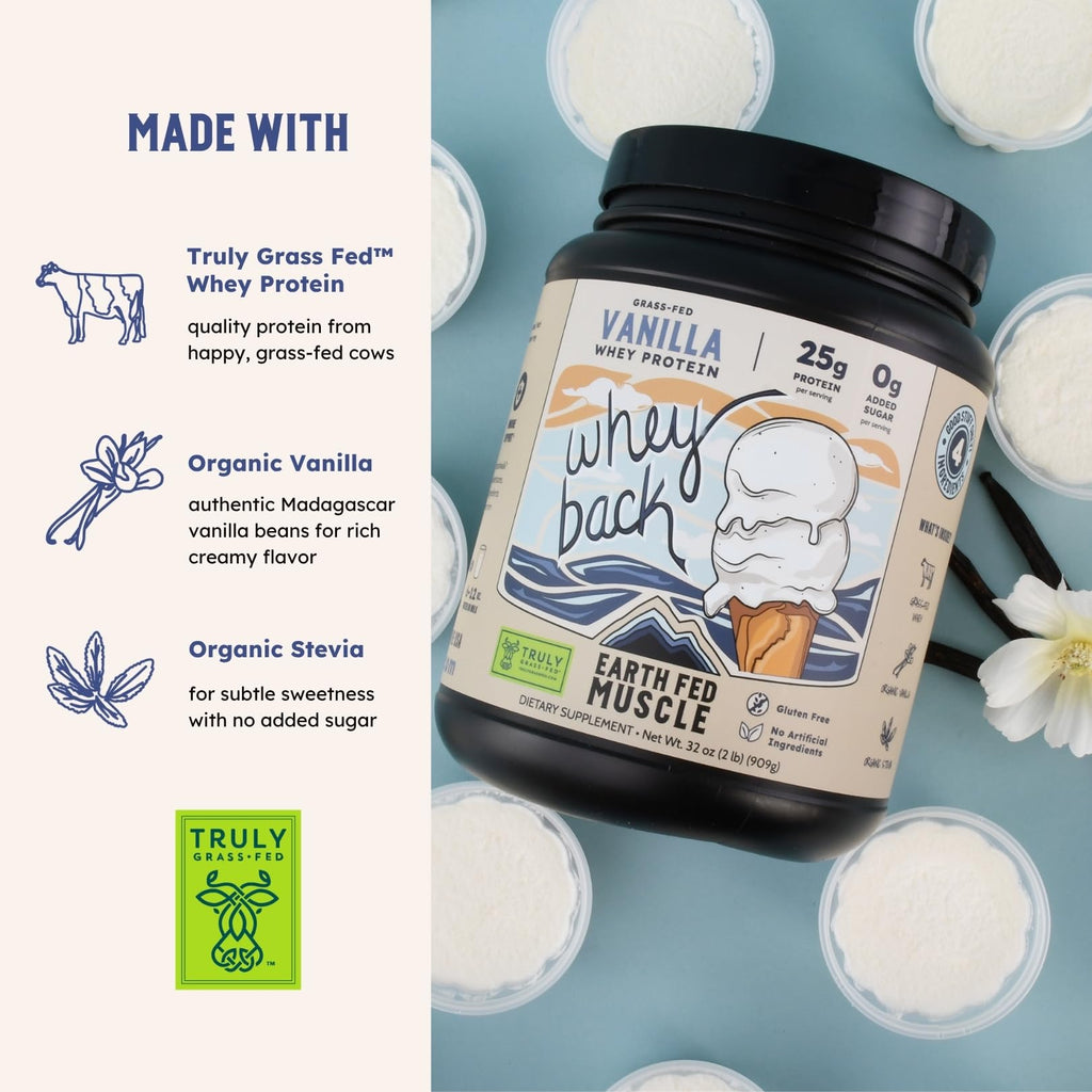 Whey Isolate by Earth Fed Muscle Irish GrassFed - 25g Protein

