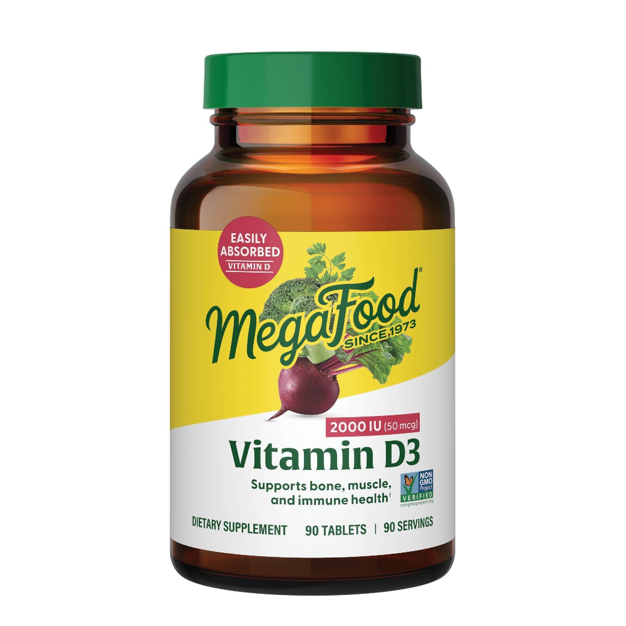 MegaFood Vitamin D3 with Real Food Immune Support | Kosher

