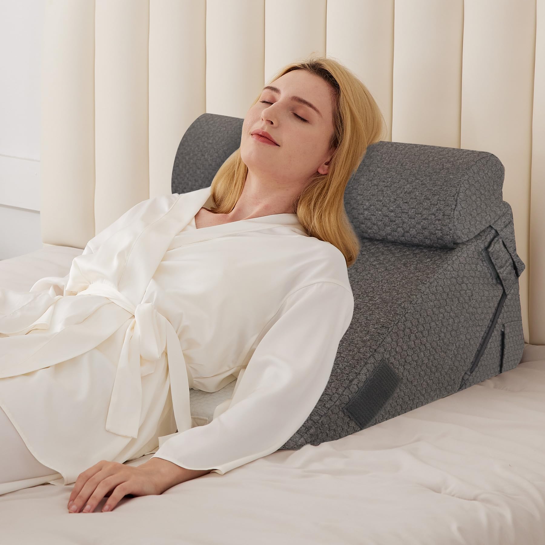 BIEEZZK Wedge Pillow Set for Post-Surgery & Acid Reflux