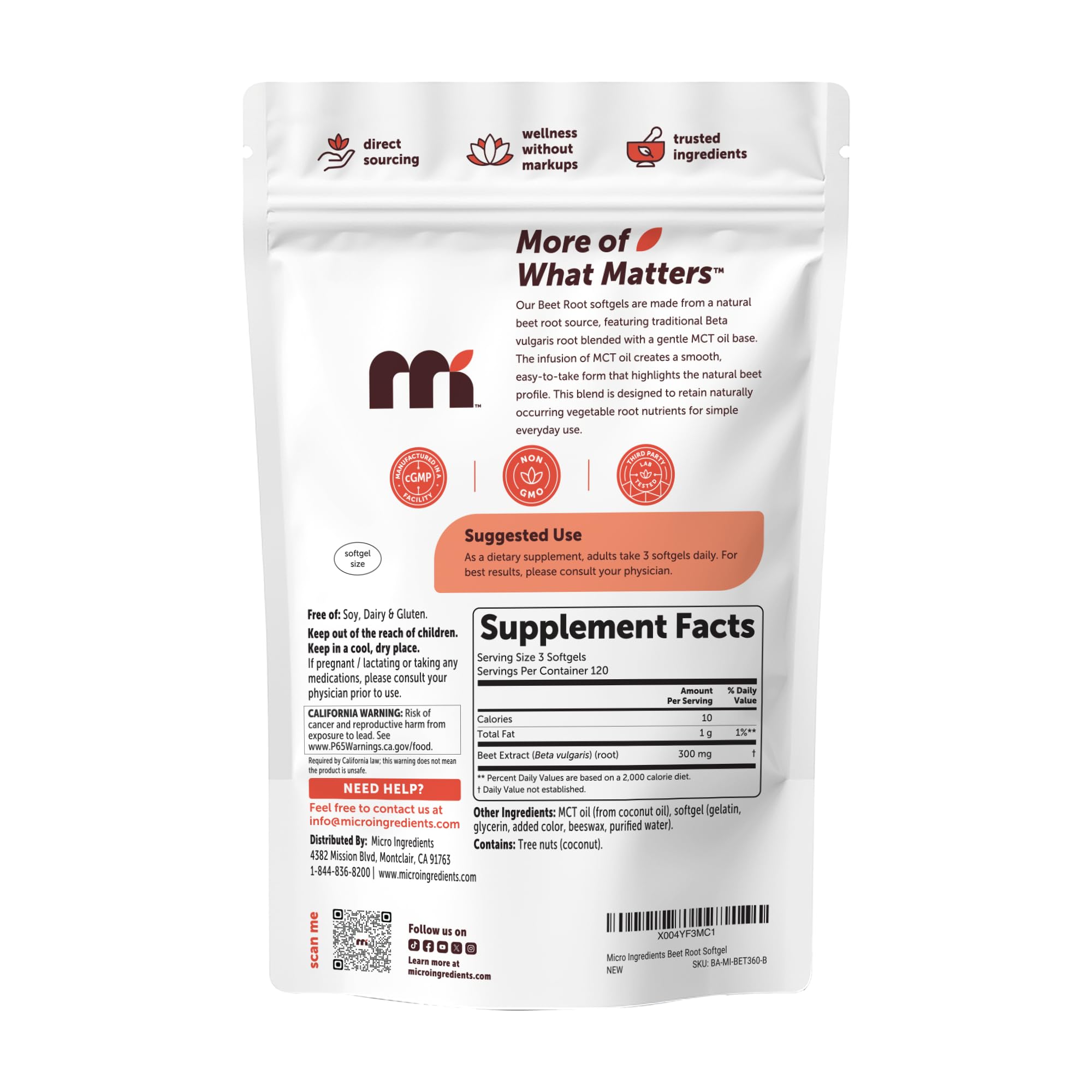 Micro Ingredients Beet Root Extract with MCT Oil

