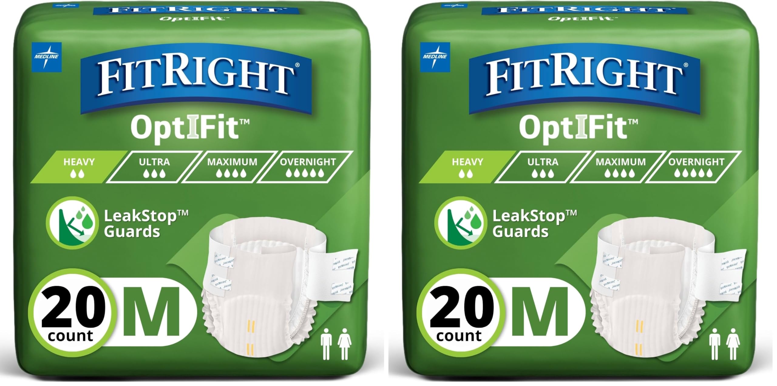 FitRight Adult Diapers with Tabs Extra+Heavy Absorbency