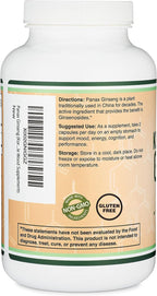 Double Wood Ginseng Capsules Panax Ginseng Supplement

