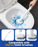 Clorox Toilet Brush Refills with Snap-On Wand


