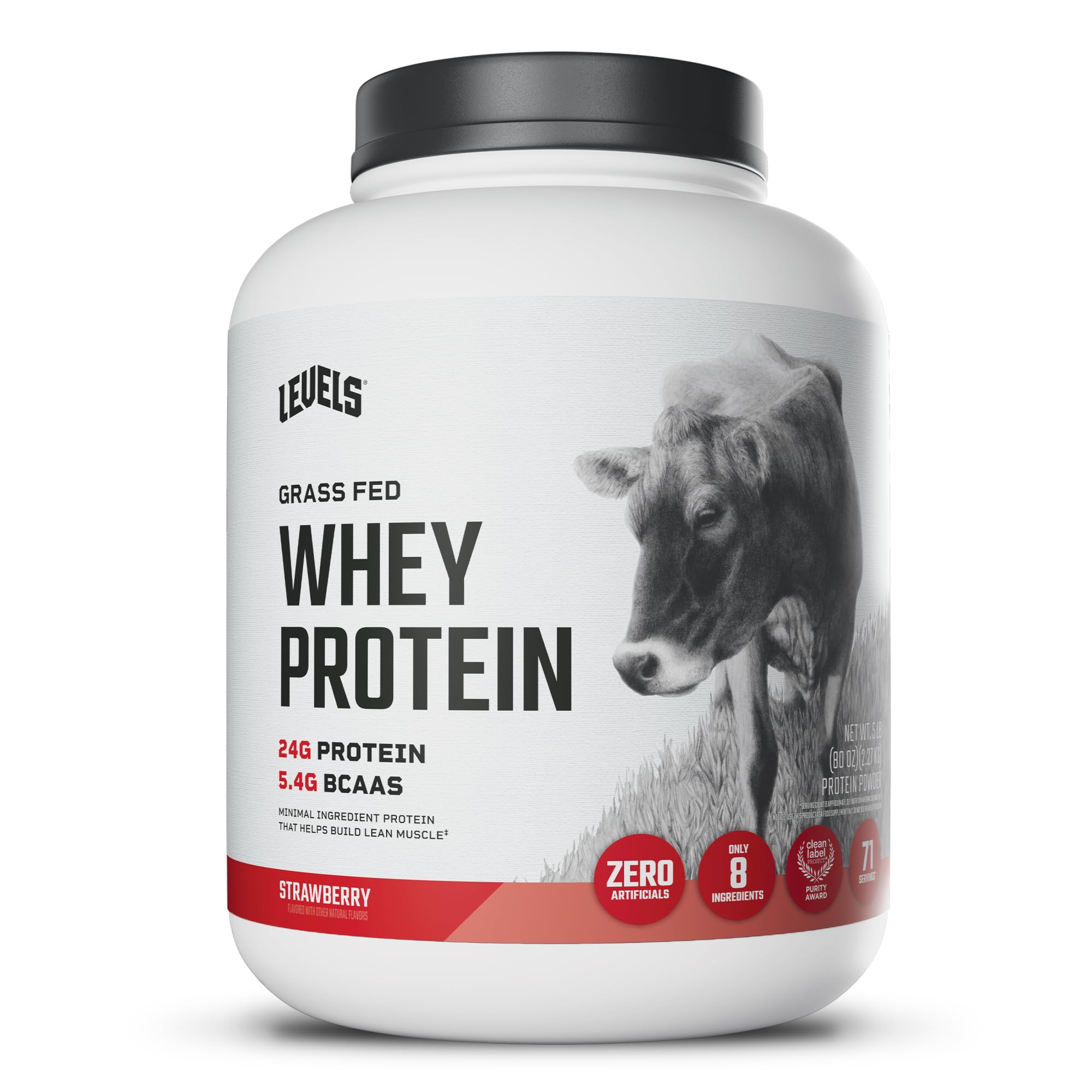 Levels Grass-Fed Whey Protein Powder No Artificials
