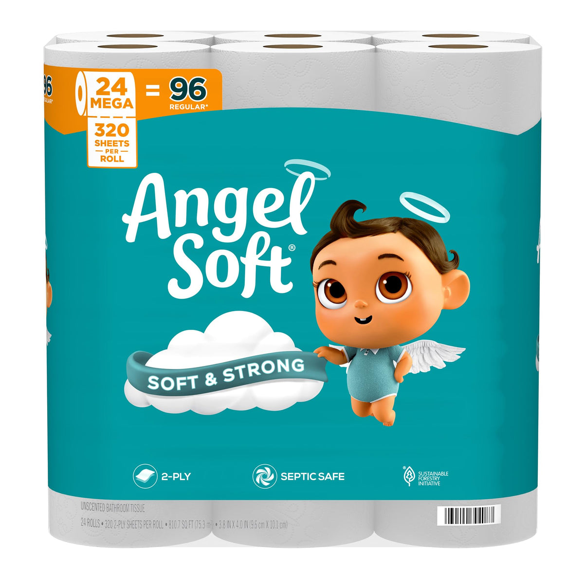Angel Soft Toilet Paper - Soft & Strong, Septic Safe, SFI-Sourced