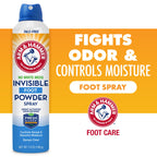Arm & Hammer Invisible Foot Powder Spray - Talc-Free Odor

