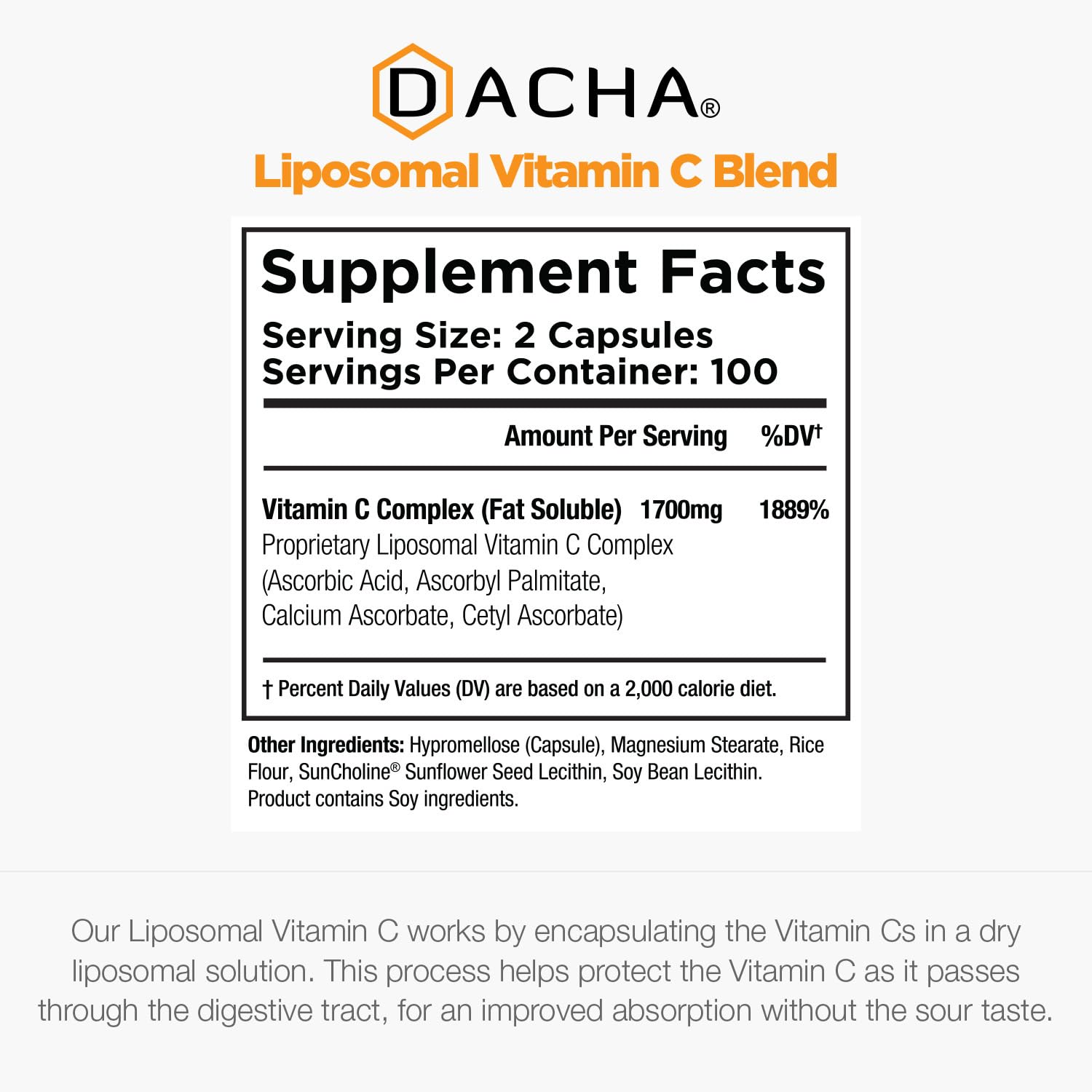 DACHA Liposomal Vitamin C Supplement for Immune Support

