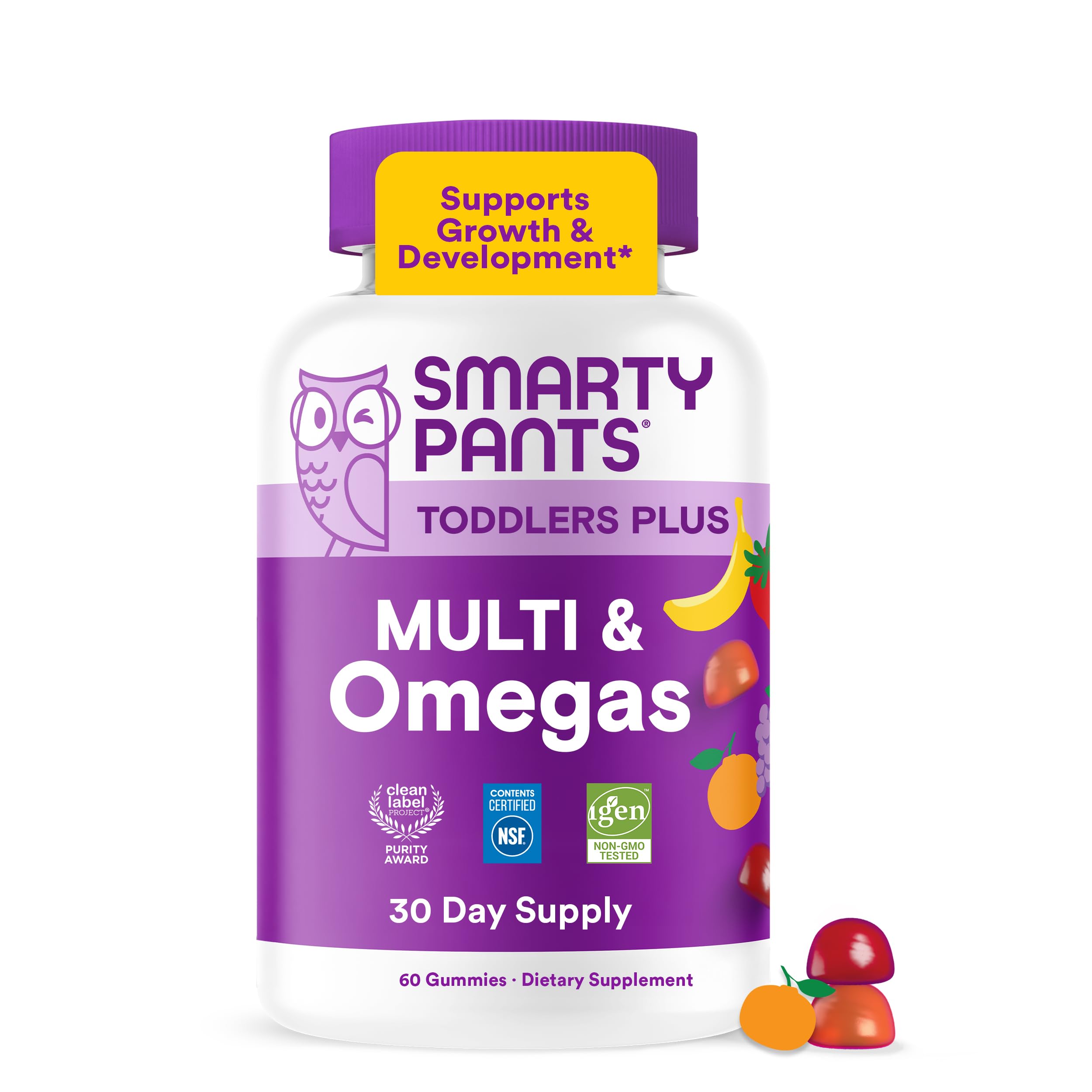 SmartyPants Toddler Multivitamin Gummies with Omega-3

