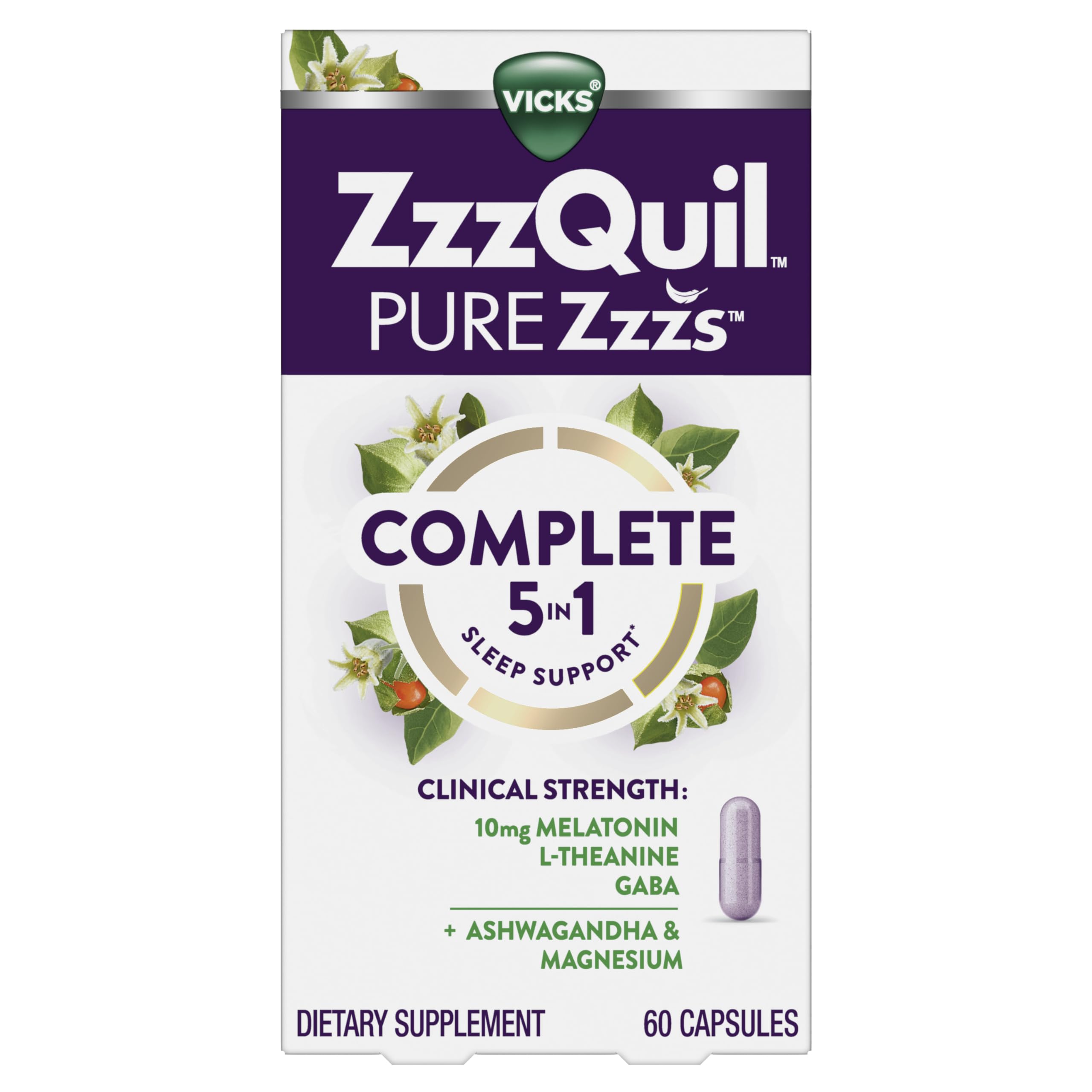 ZzzQuil PURE Zzzs Complete Sleep Melatonin 10 mg Sleep Aid