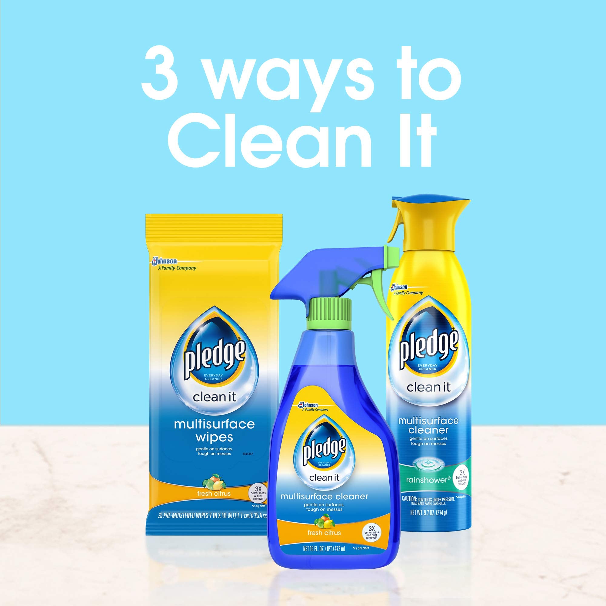 Pledge Multi-Surface Furniture Polish Wipes - Fresh Citrus

