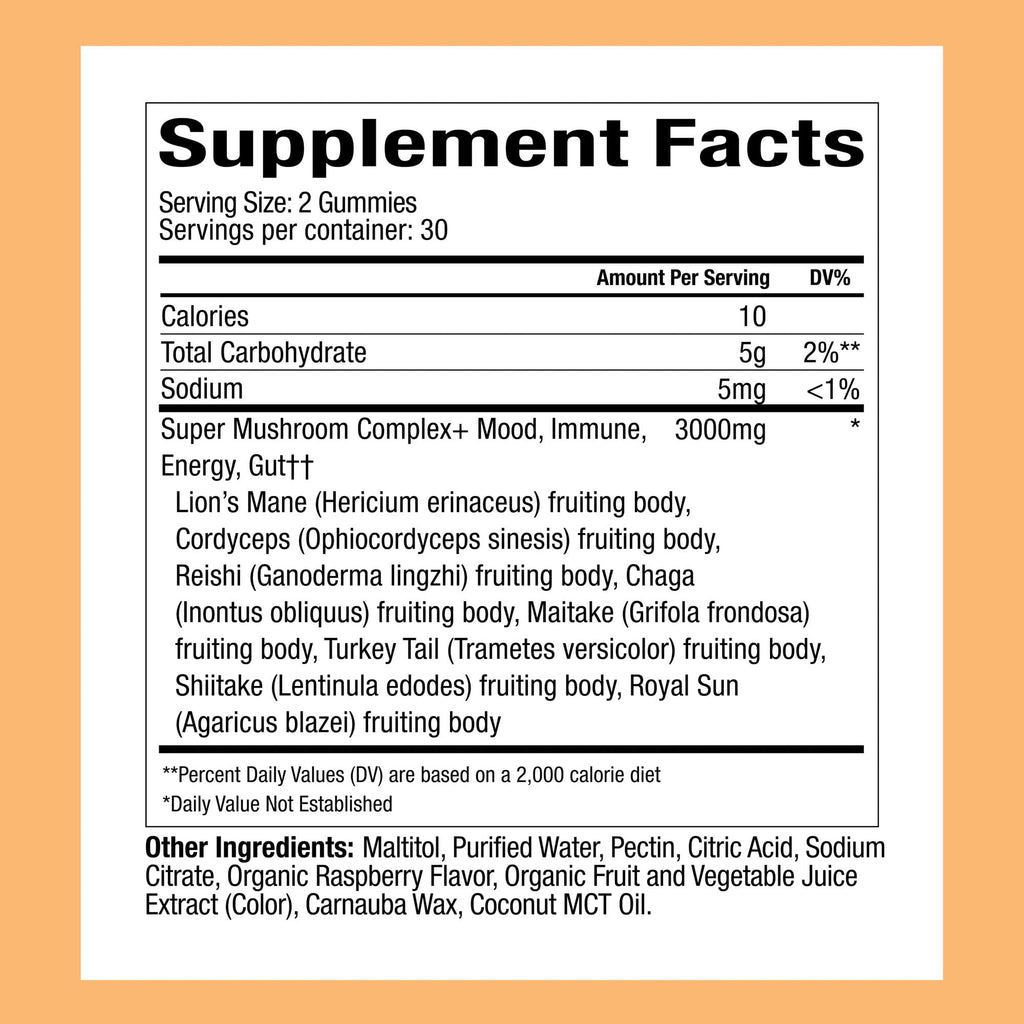 Plant People Mushroom Gummies WonderDay Immune & Mood Support

