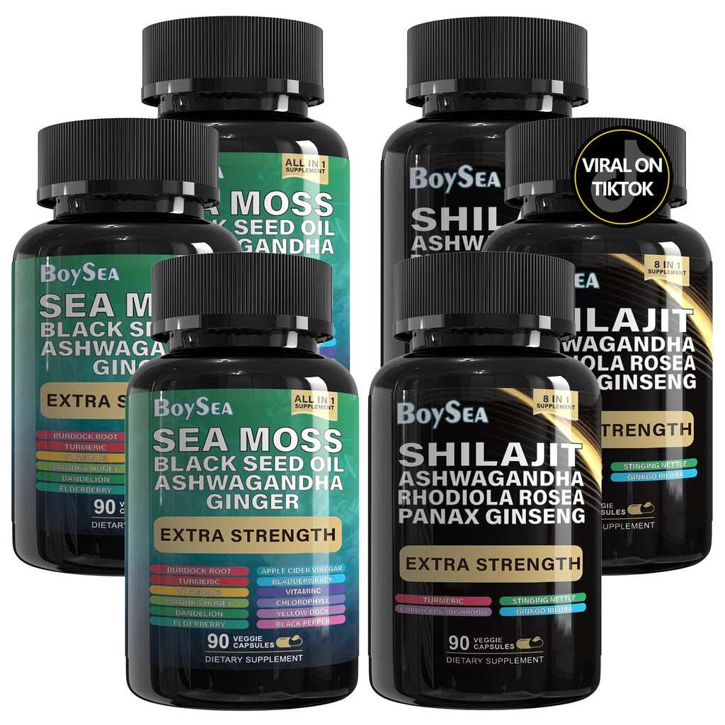 Boysea Shilajit and Sea Moss Bundle - All-in-One Supplements
