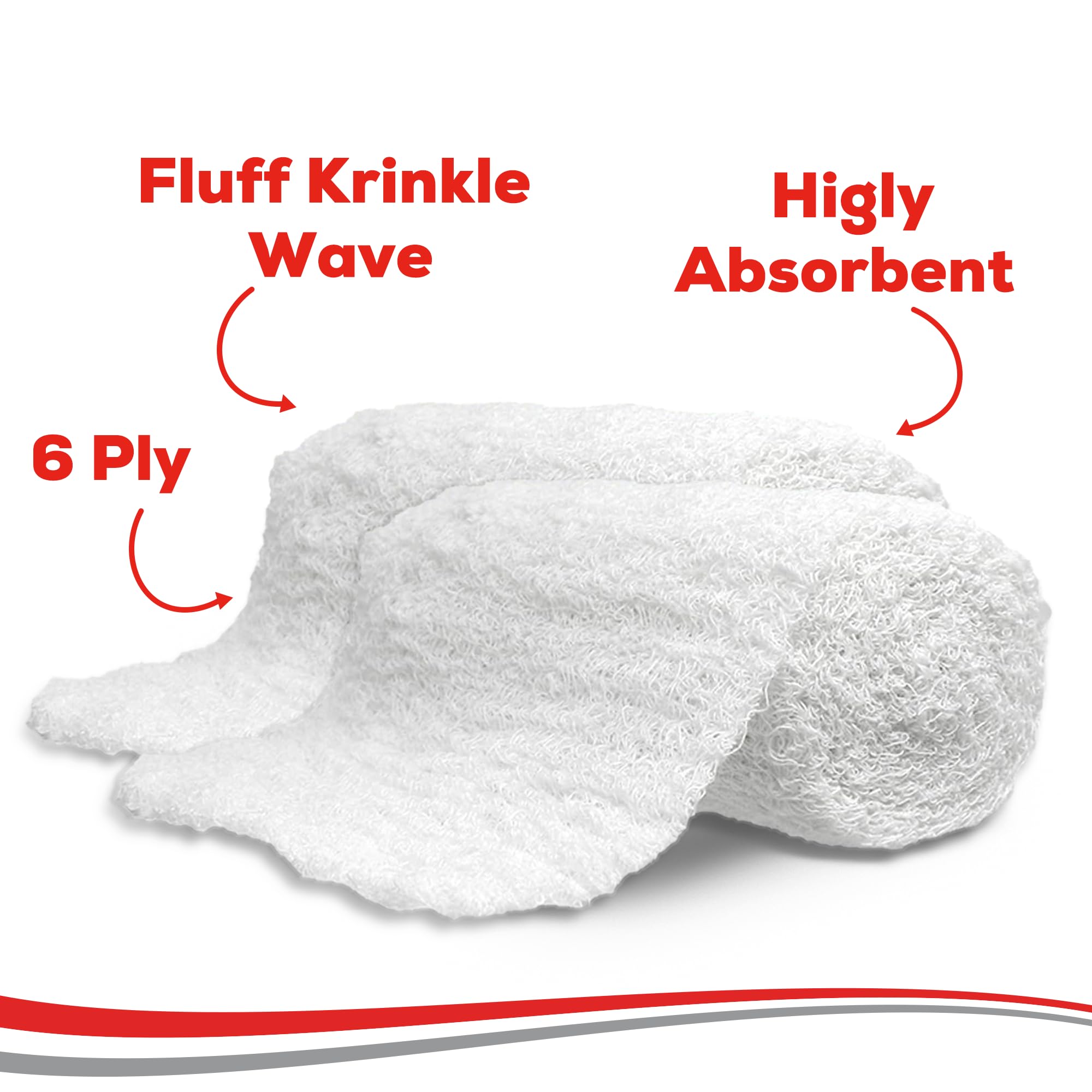 HEALQU Kerlix Gauze Bandage Roll Latex Free 6-Ply Cotton

