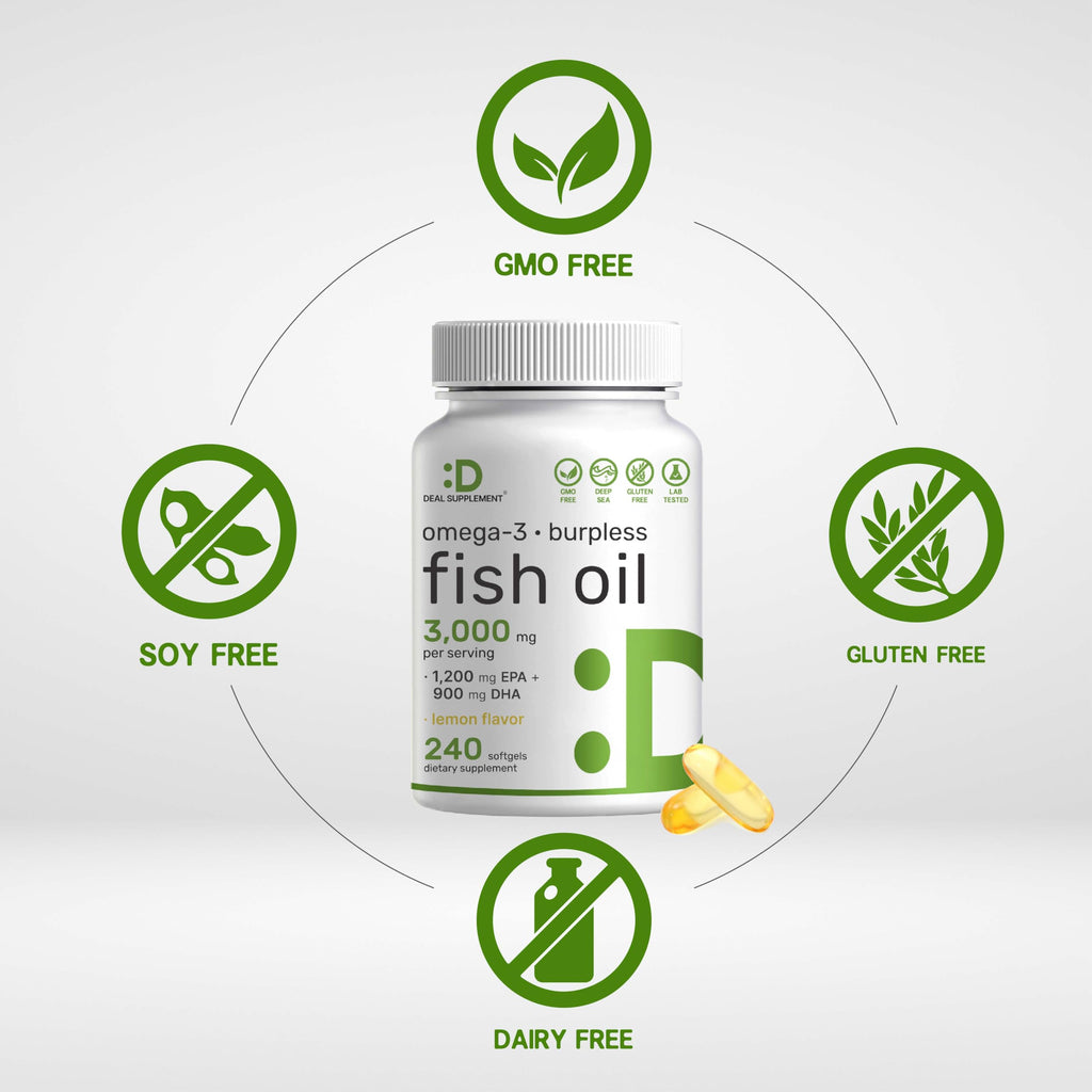 Omega-3 Fish Oil Softgels by Deal Supplement

