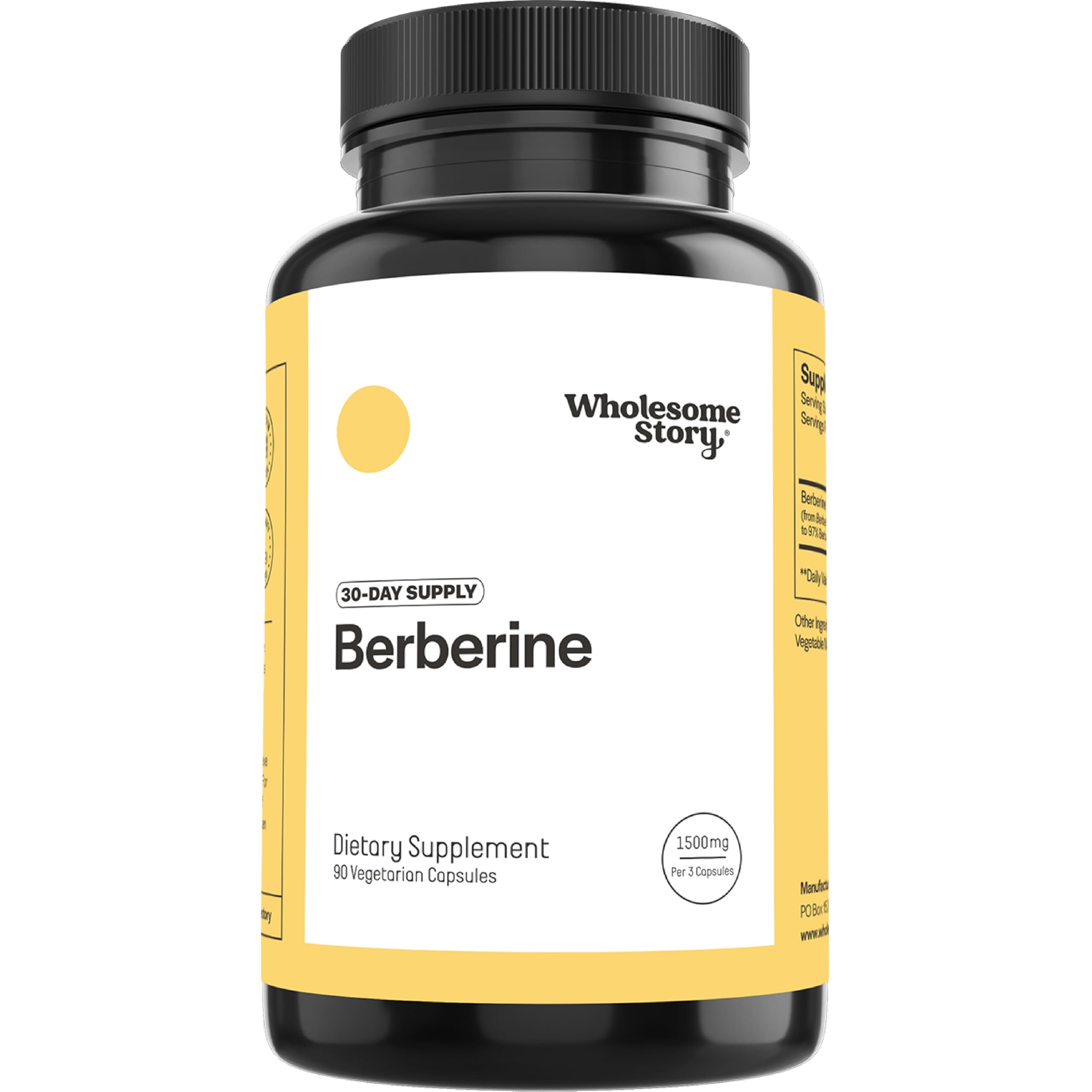 Wholesome Promise Berberine HCl 1500mg | Metabolic Support

