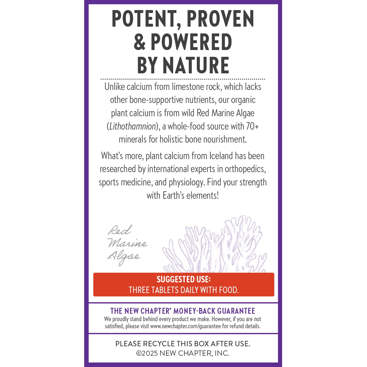 New Chapter Bone Strength Take Care Calcium Red Marine Algae

