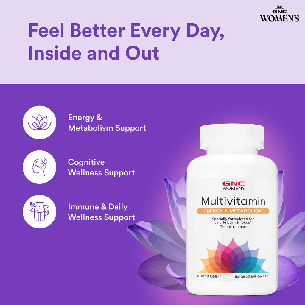 GNC Women's Energy & Metabolism Multivitamin Caplets

