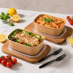 Disposable Paper Bowls with Lids and Forks | DI QIU REN

