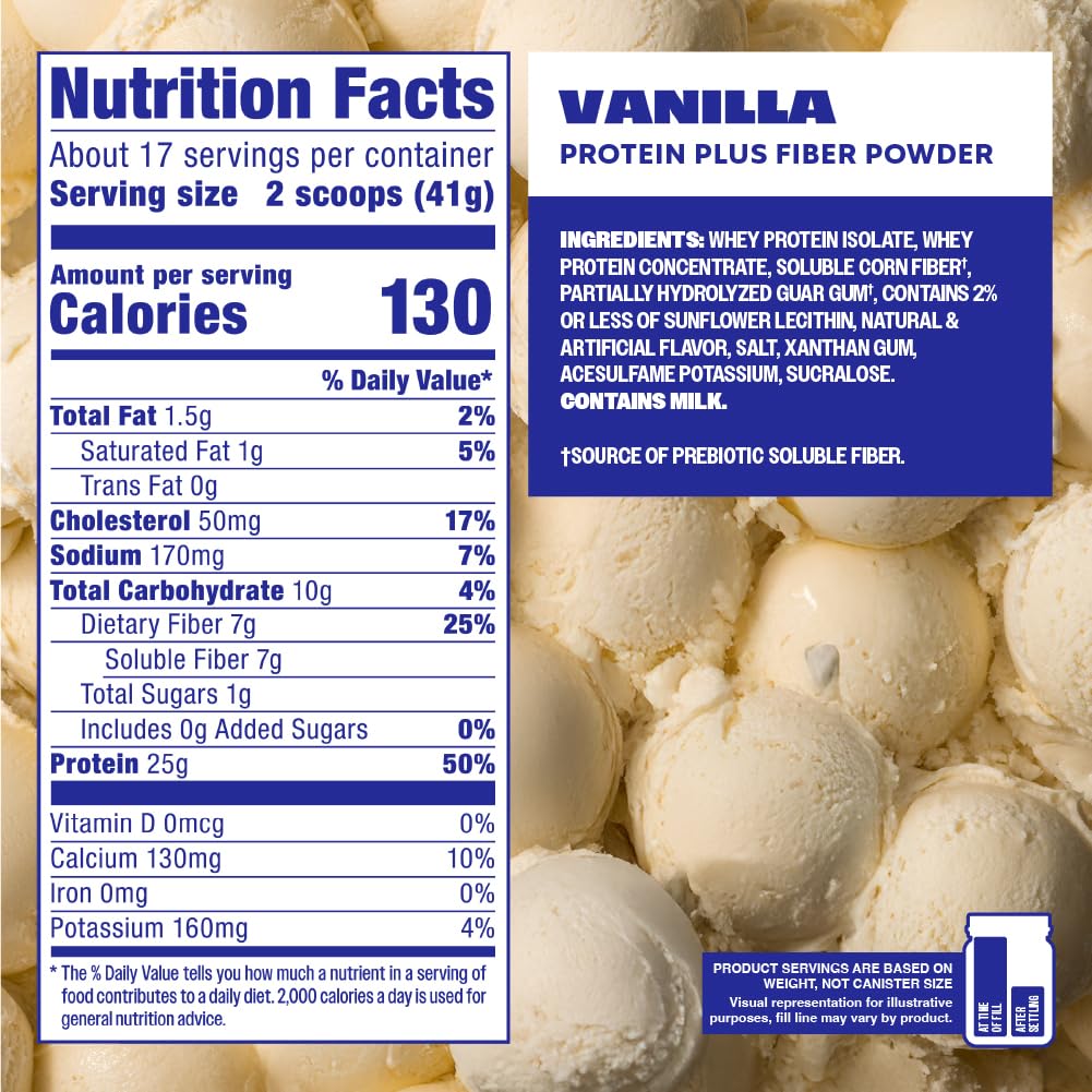 Premier Protein Powder Plus Fiber 25g Protein

