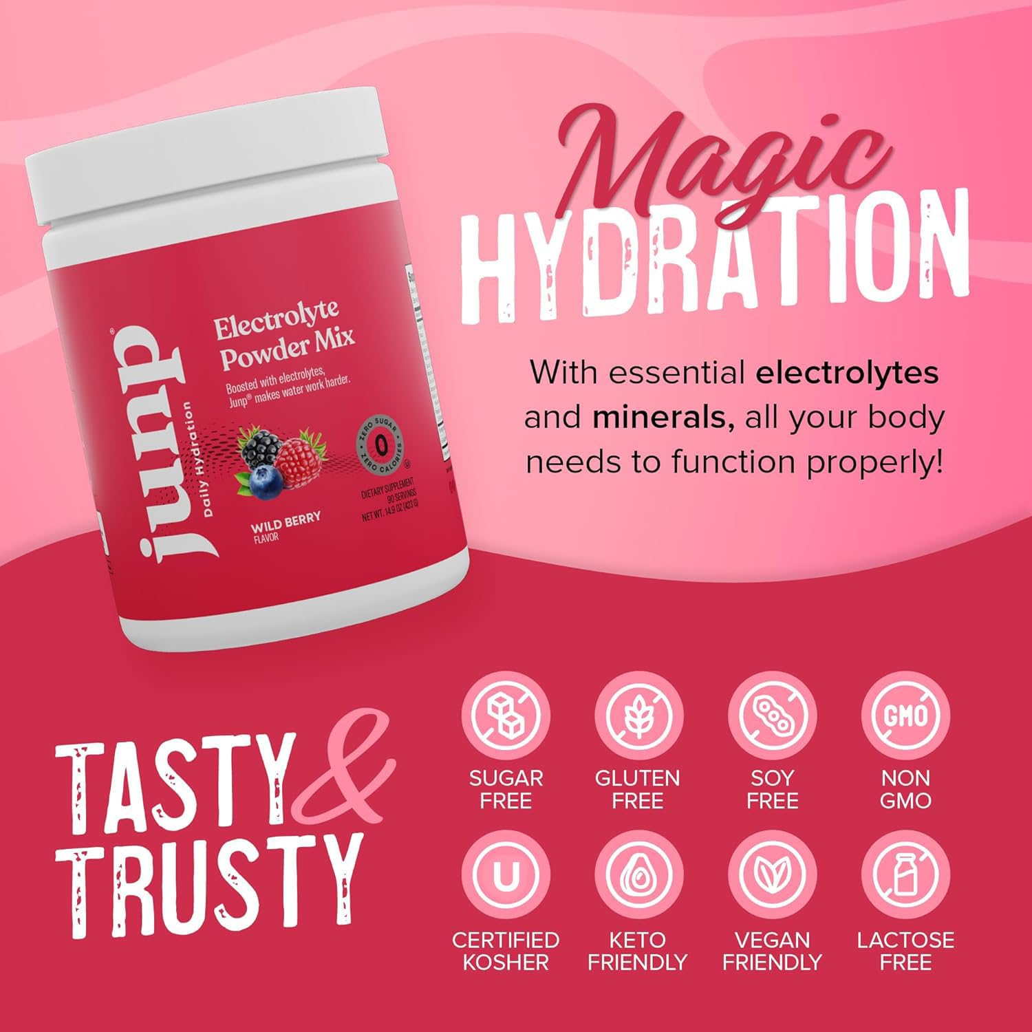 JUNP Electrolyte Powder No Sugar No Carbs - Keto Hydration

