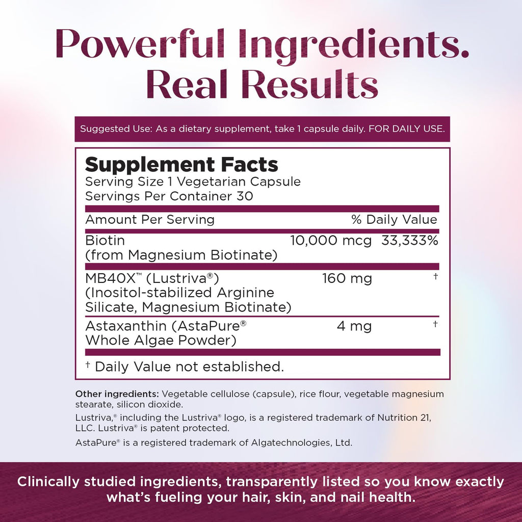 MyBiotin ProClinical MB40X Biotin with Astaxanthin for Hair

