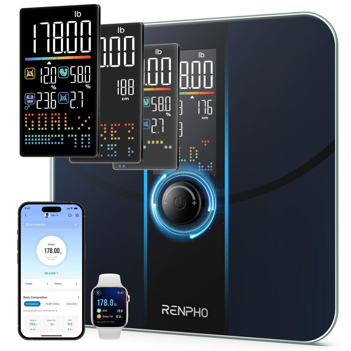 RENPHO Smart Scale for Body Weight with Large Display and Body Composition