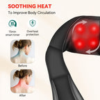 Snailax Cordless Shiatsu Neck Massager with Heat


