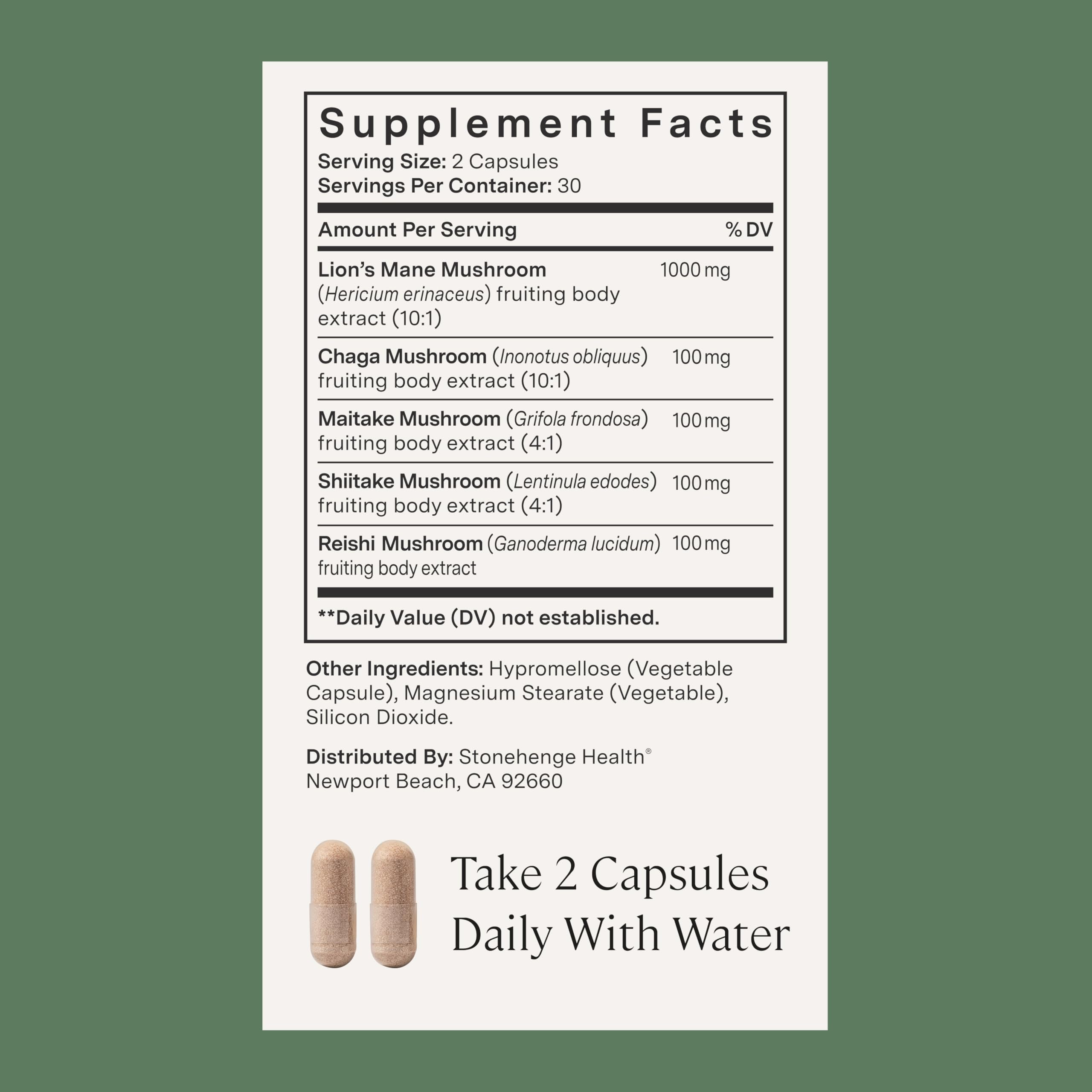 Stonehenge Health Dynamic Mushrooms – Brain & Immune Support

