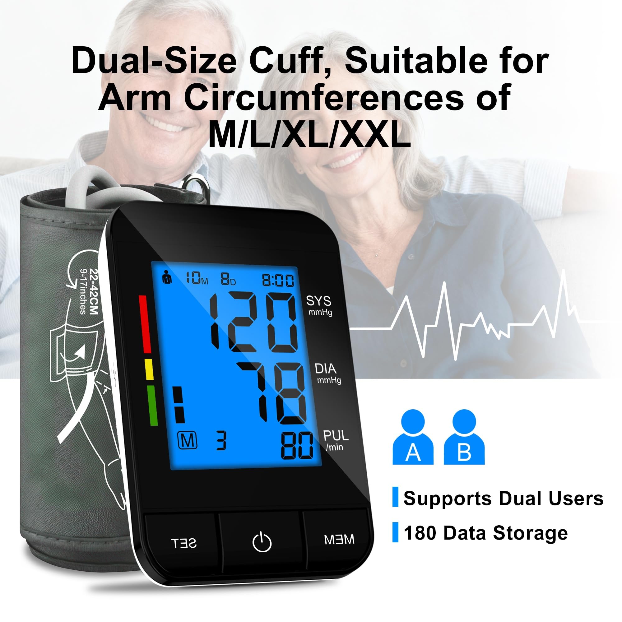 SDUNW Upper Arm Blood Pressure Monitor for Home Use

