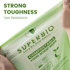 SUPERBIO Compostable Kitchen Waste Bags with Handles

