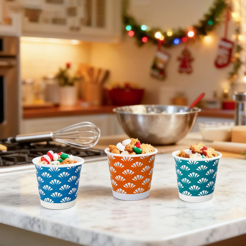 JollyPack Disposable Paper Cups - Floral Pattern

