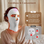 Red Light Therapy Face Mask - Cordless LED USB-C Rechargeable

