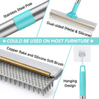 Carpet Rake for Pet Hair Removal - Dual-Action Tool

