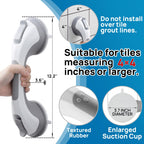 LEVERLOC Suction Grab Bar for Bathrooms | No-Drill Safety

