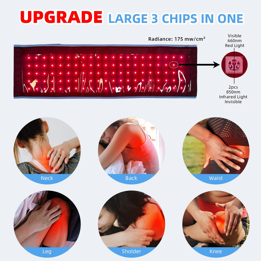 feangli Red Light Therapy Belt 660nm 850nm Wearable LED

