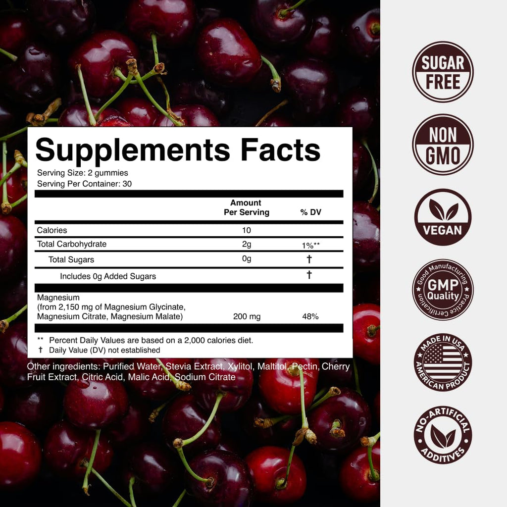 Magnesium Gummies 3in1 Glycinate-Citrate-Malate


