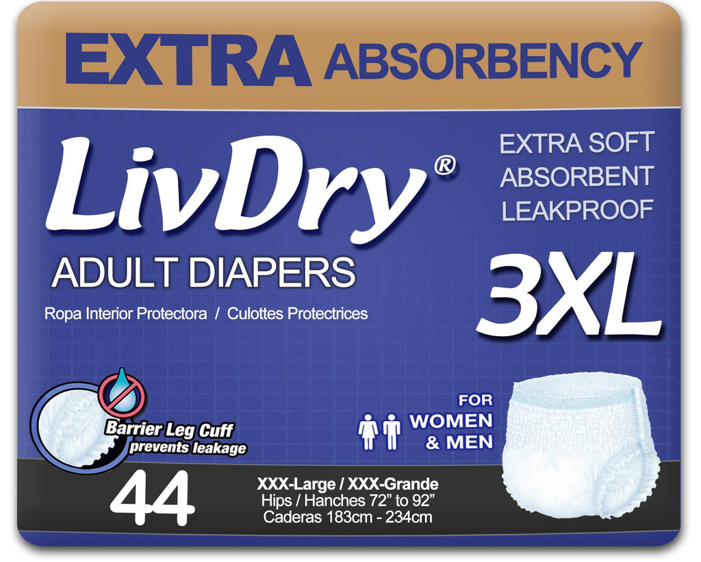 LivDry Adult Incontinence Underwear - Extra Absorbency

