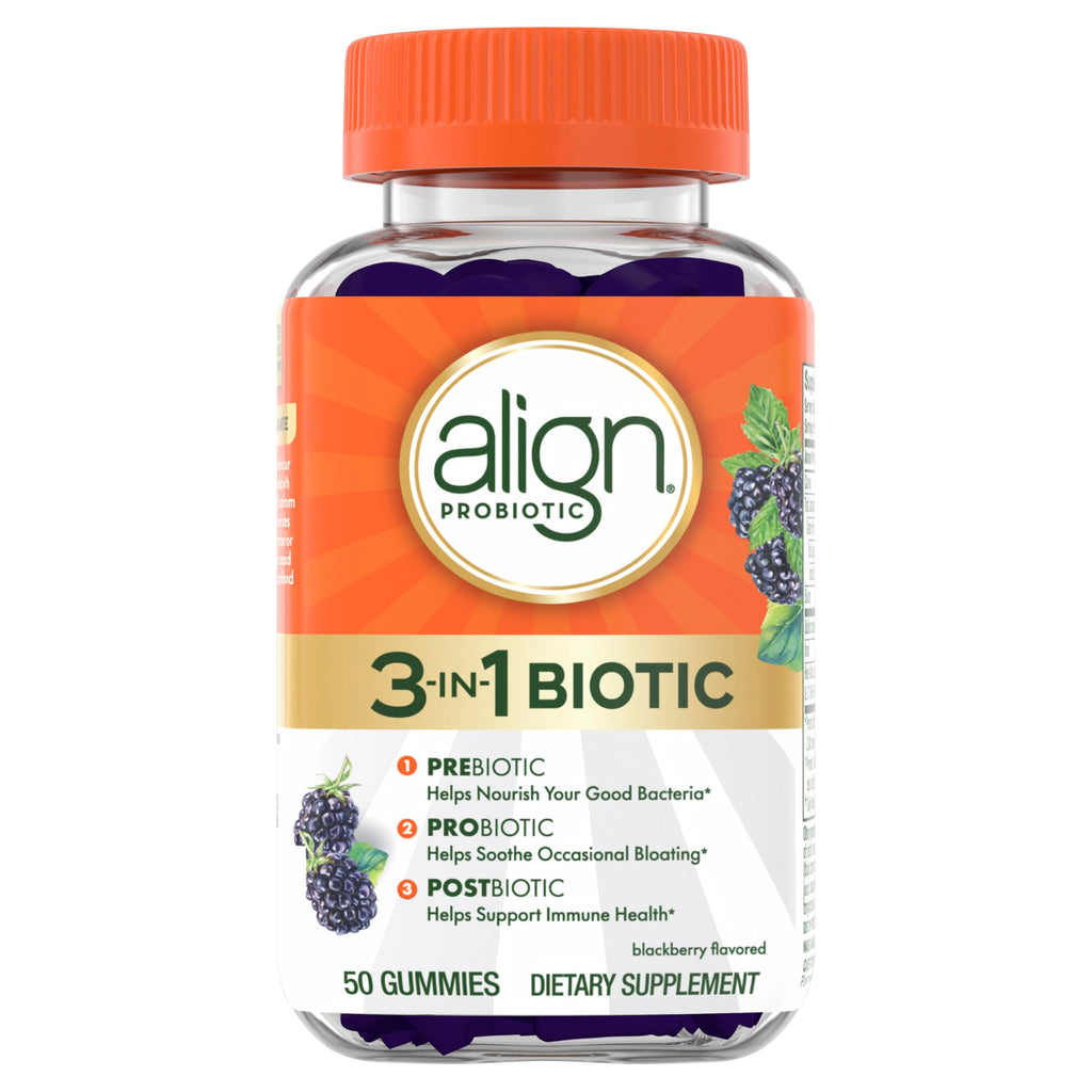 Align Probiotic 3-in-1 Biotic Gummies Blackberry Flavor

