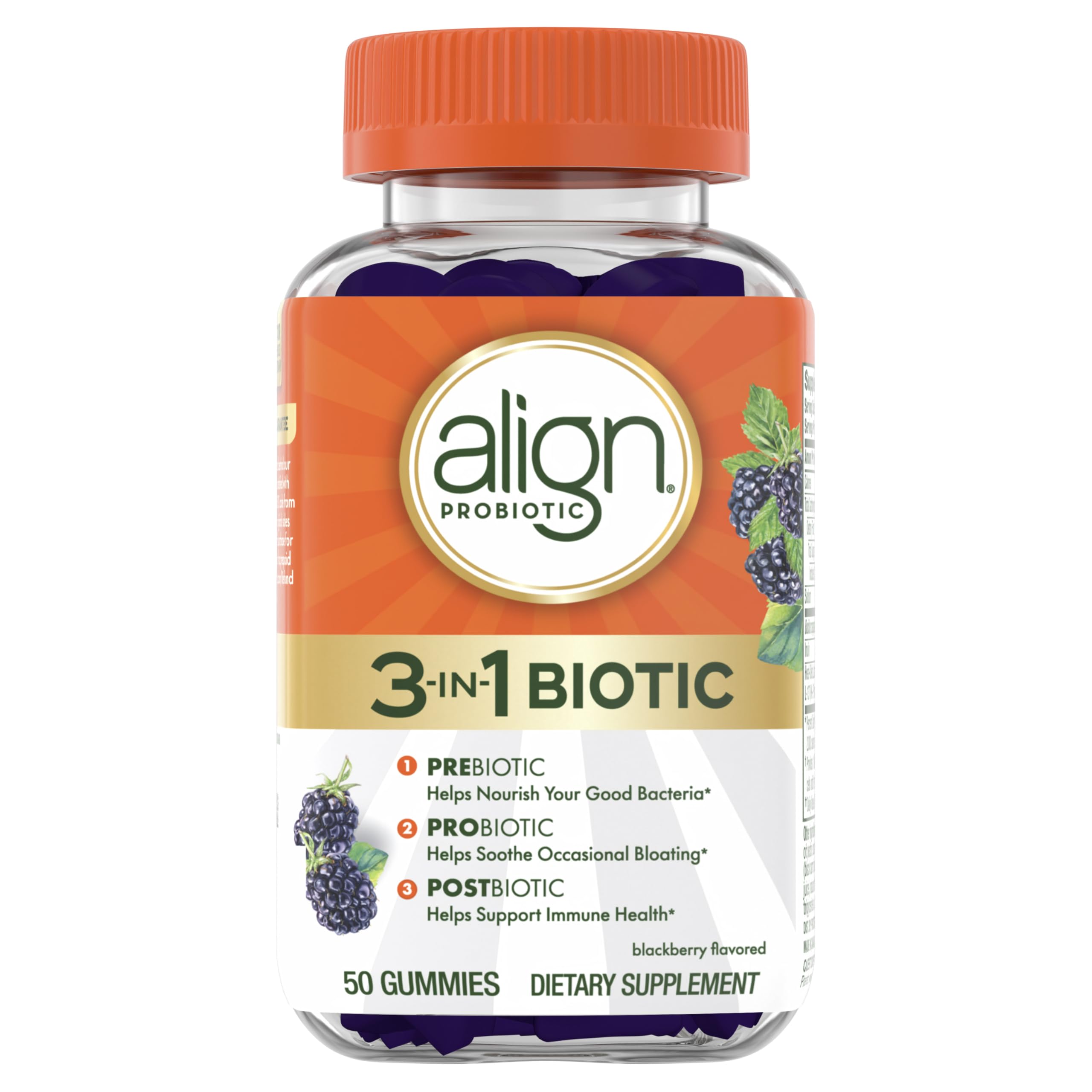 Align Probiotic 3-in-1 Biotic Gummies Blackberry Flavor

