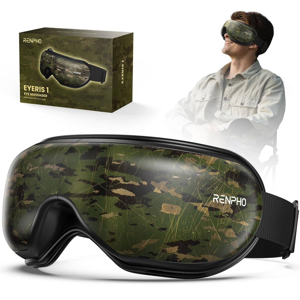 RENPHO Eyeris 1 Eye Massager with Heat for Eye Strain Relief