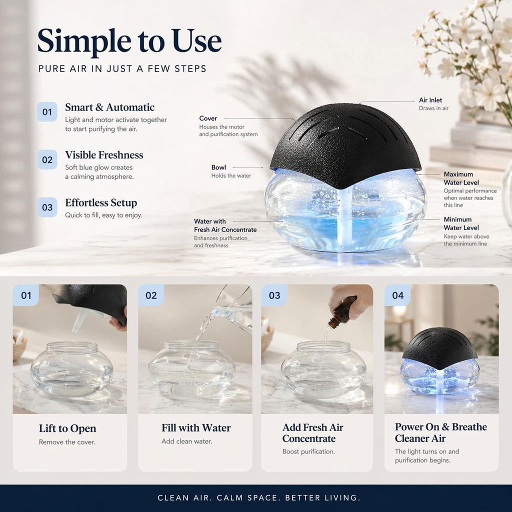 Air Freshener Diffuser with Essential Oils and Night Light

