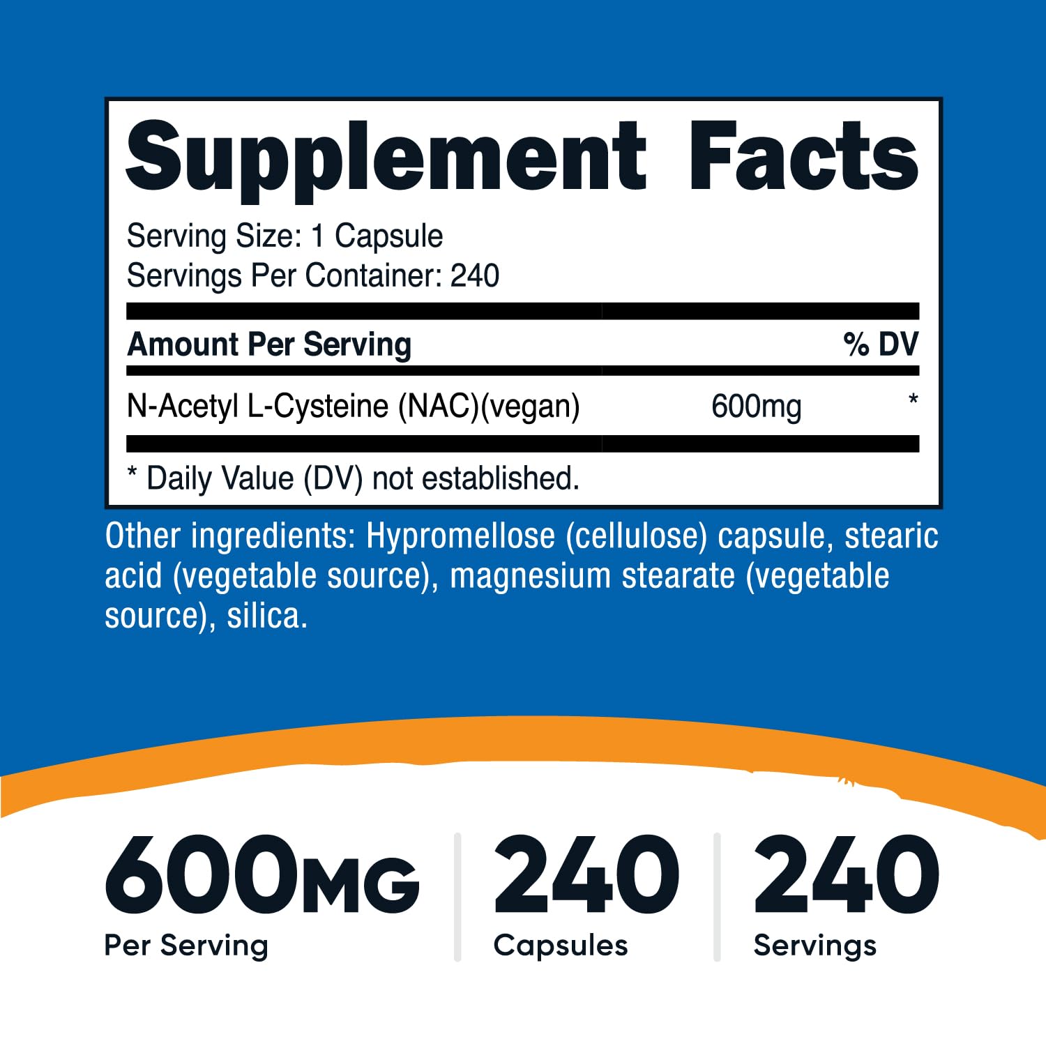 Nutricost NAC 600 mg Capsules | N-Acetyl L-Cysteine

