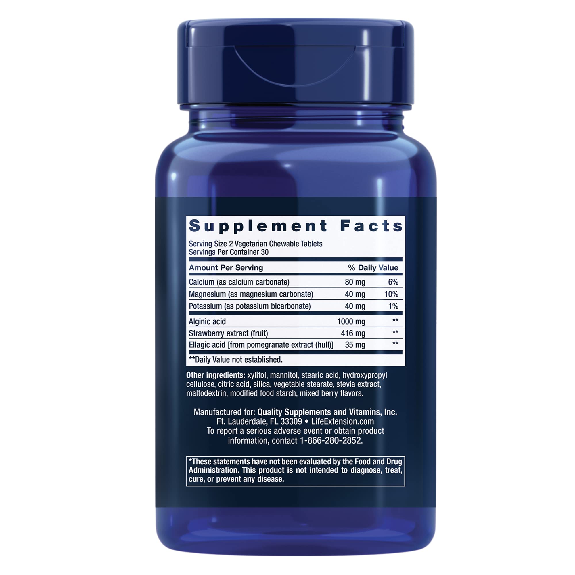 Life Extension Esophageal Guardian Digestive Health Chewables

