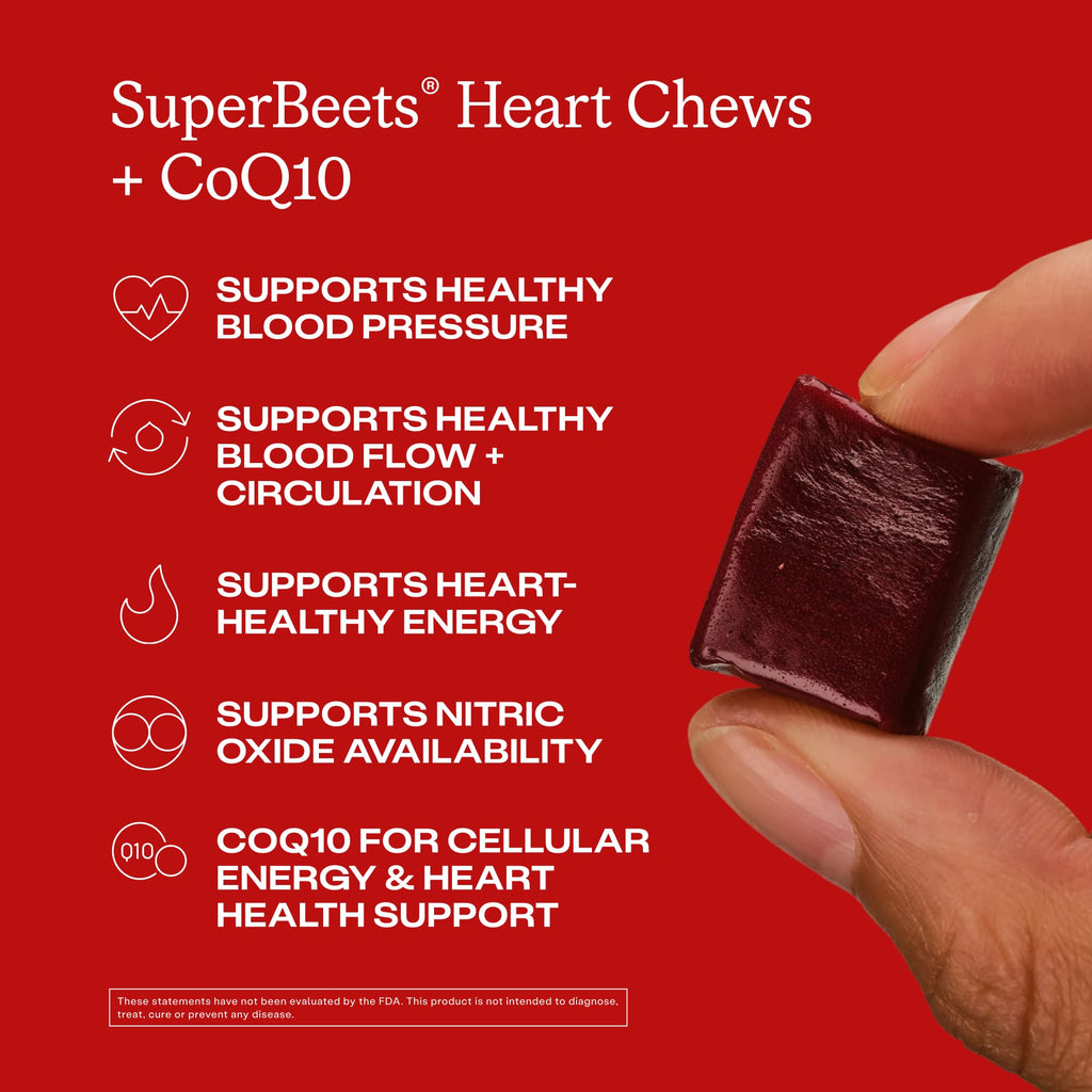 HumanN SuperBeets Triple-action Heart Chews with CoQ10

