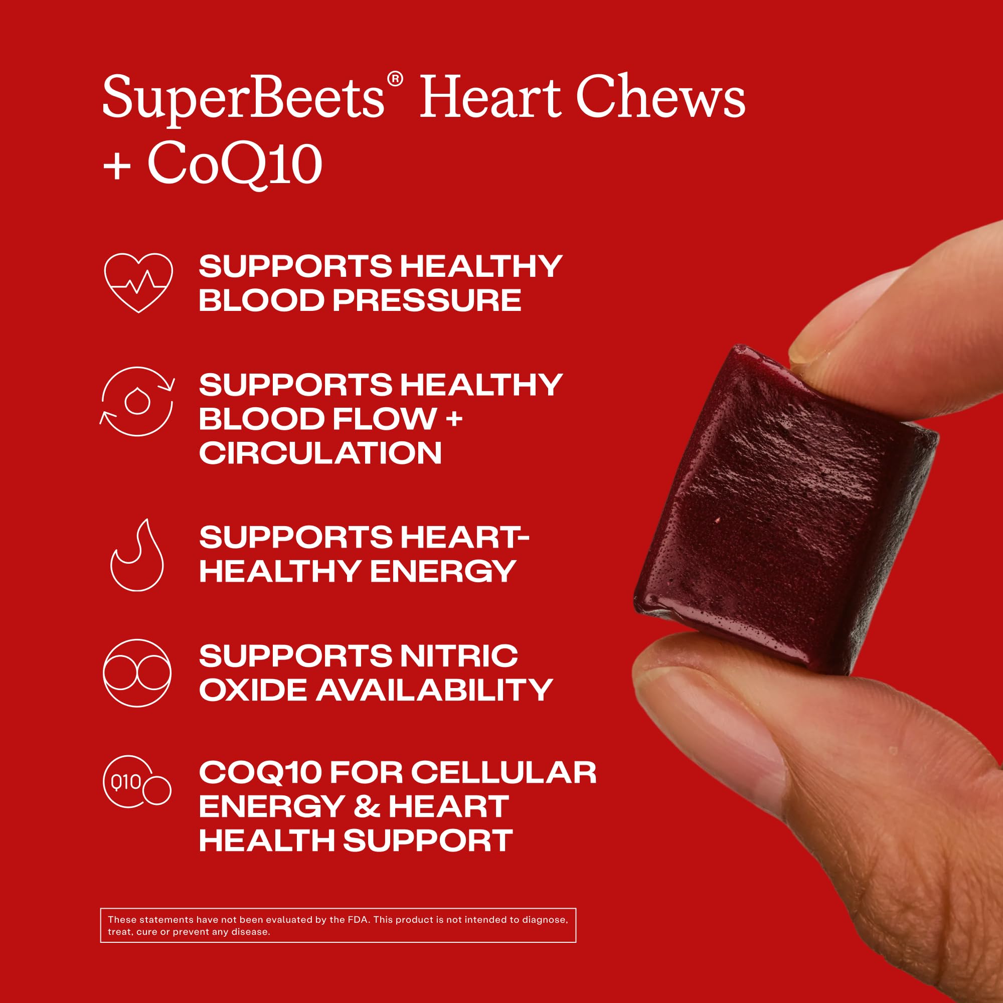 HumanN SuperBeets Triple-action Heart Chews with CoQ10

